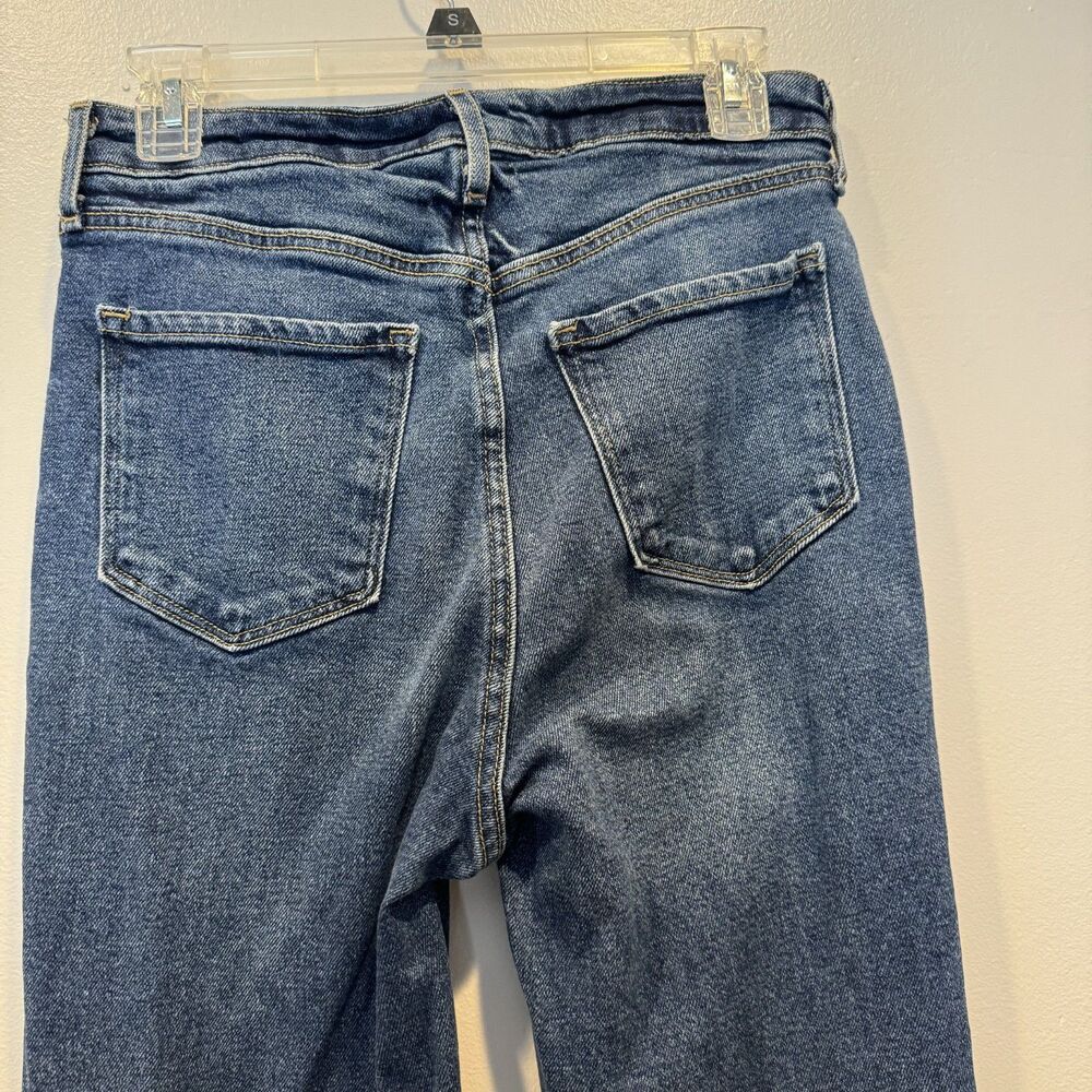 Old Navy High Rise Flare Jeans Medium Blue Wash Stretch 70s Retro Women sz 6 - Picture 9 of 9